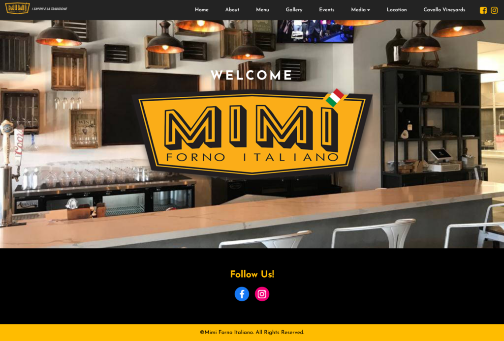 Mimi Forno Italiano website